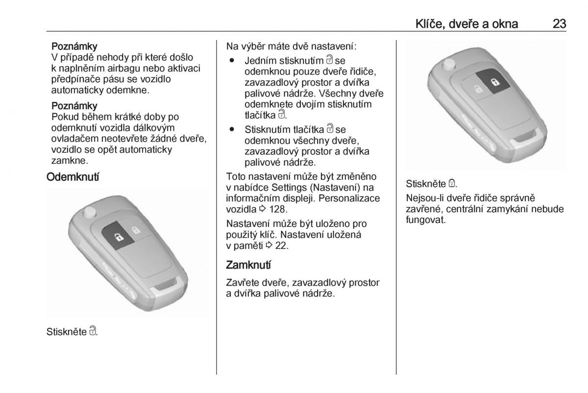 Opel Zafira C FL navod k obsludze / page 25