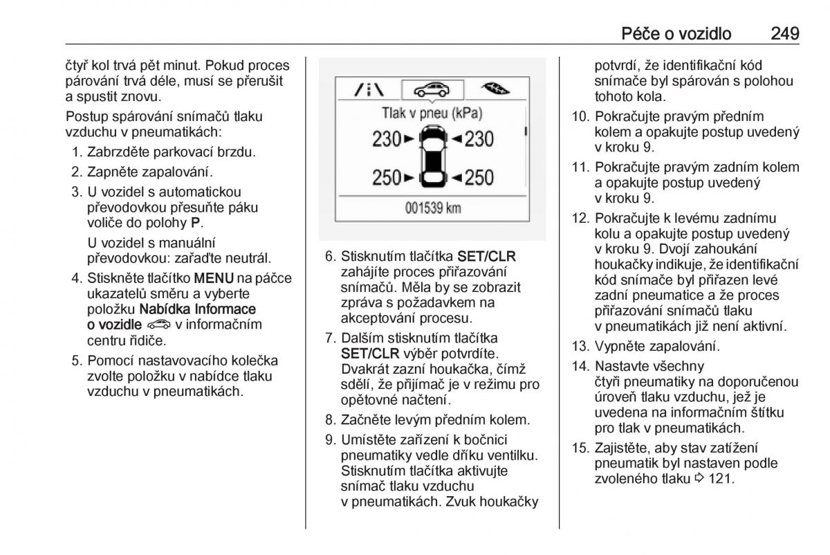 Opel Zafira C FL navod k obsludze / page 251