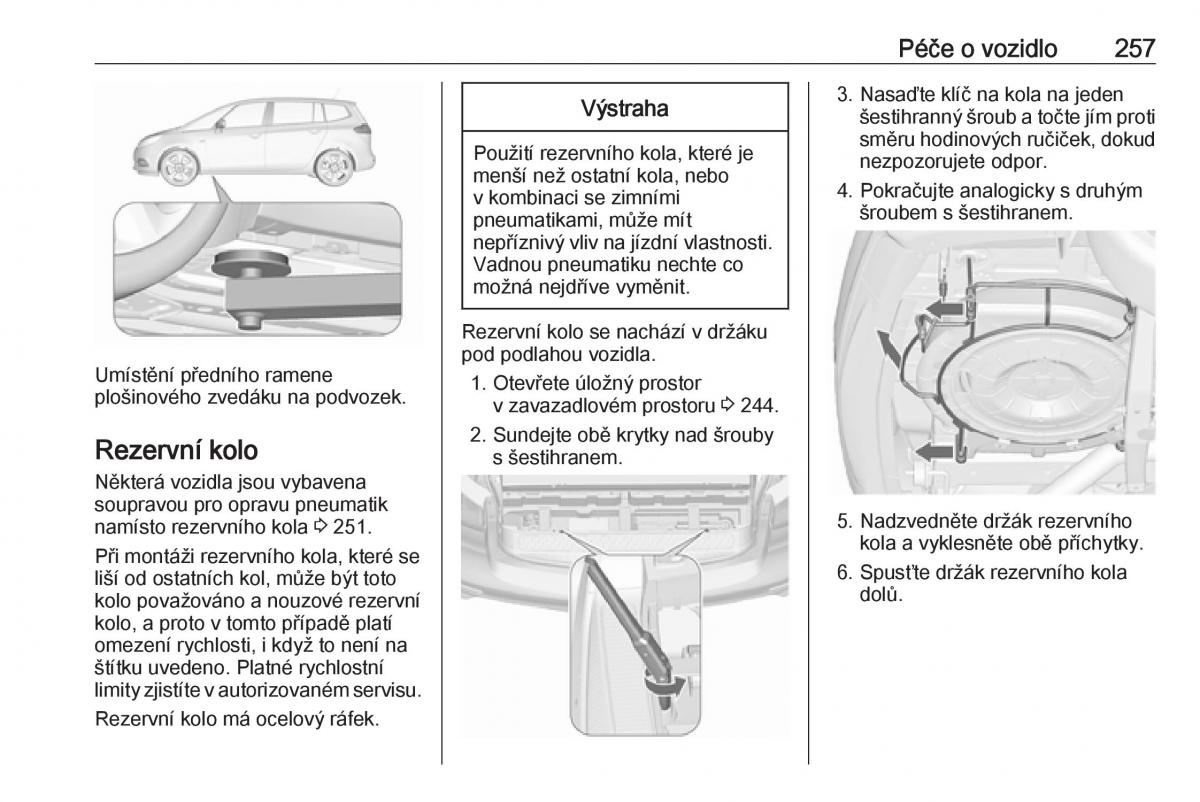 Opel Zafira C FL navod k obsludze / page 259