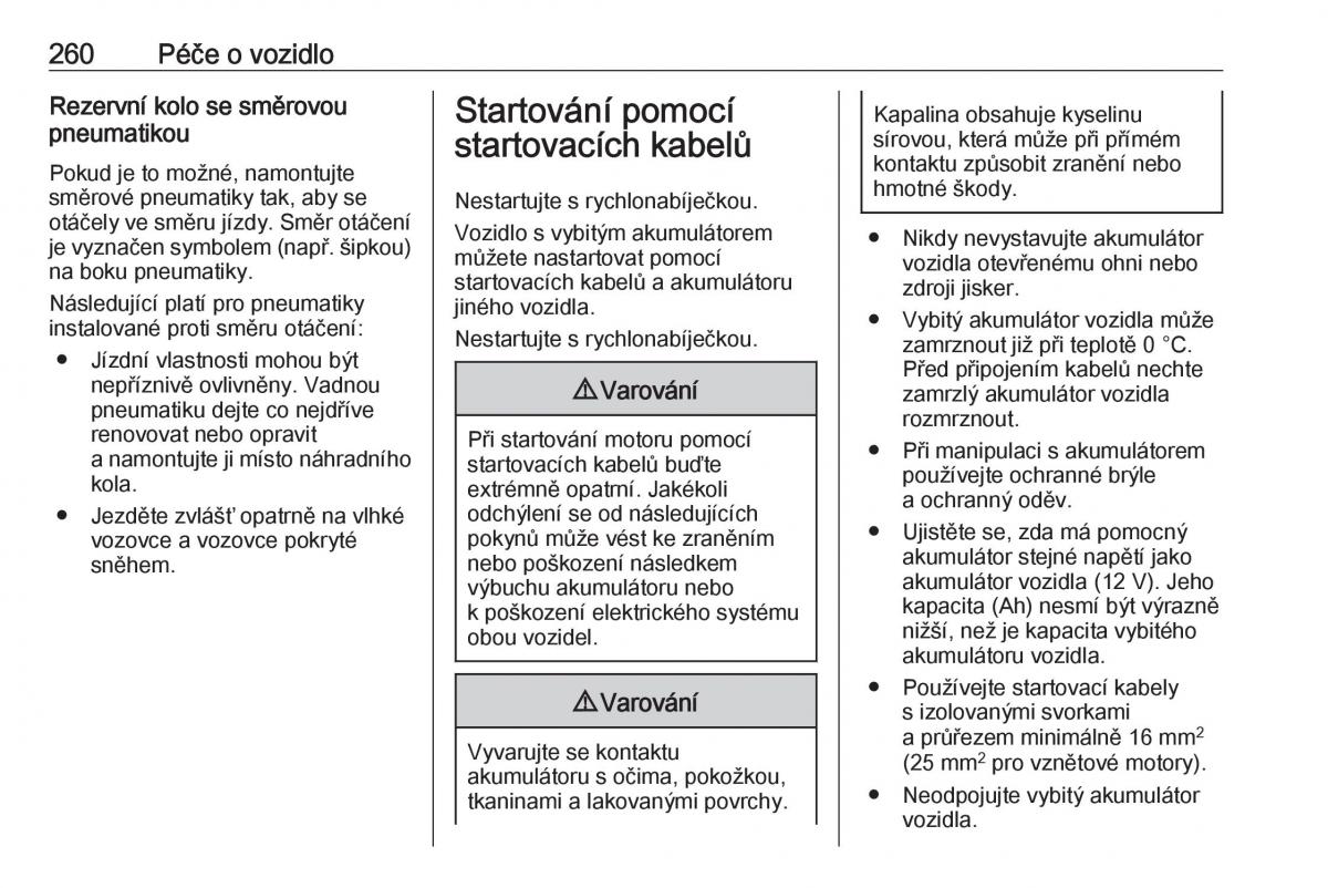 Opel Zafira C FL navod k obsludze / page 262