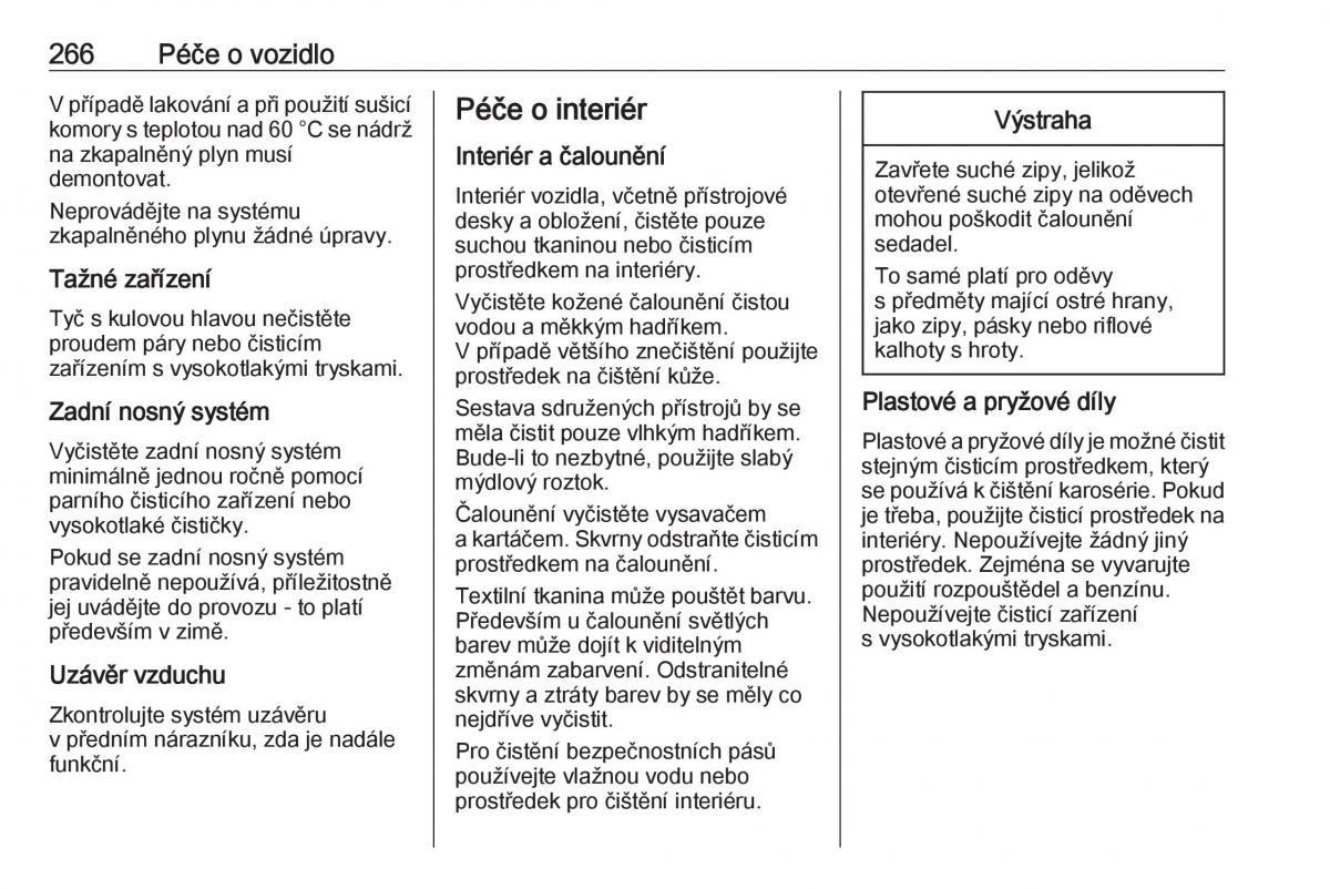 Opel Zafira C FL navod k obsludze / page 268