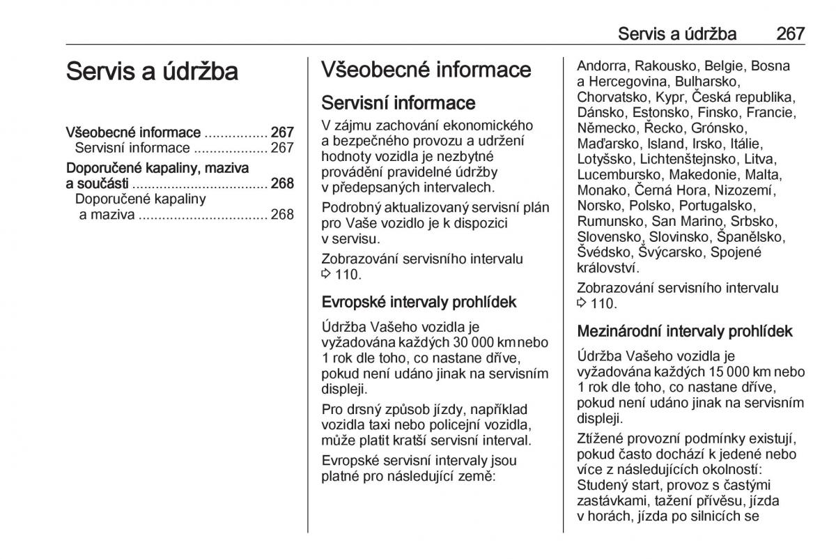 Opel Zafira C FL navod k obsludze / page 269