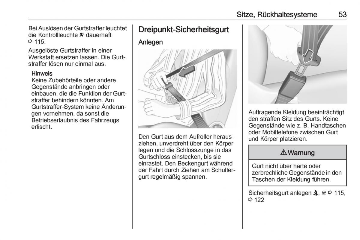 Opel Zafira C FL Handbuch / page 55