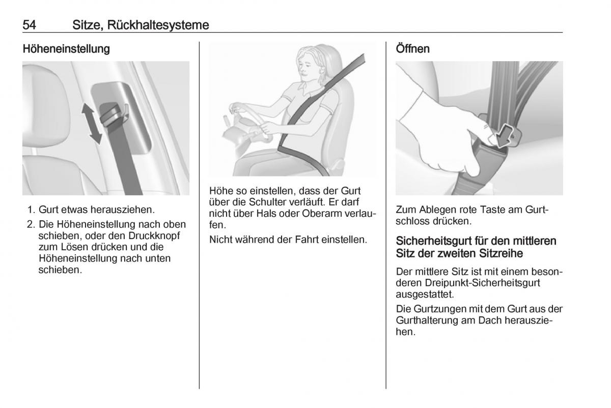 Opel Zafira C FL Handbuch / page 56