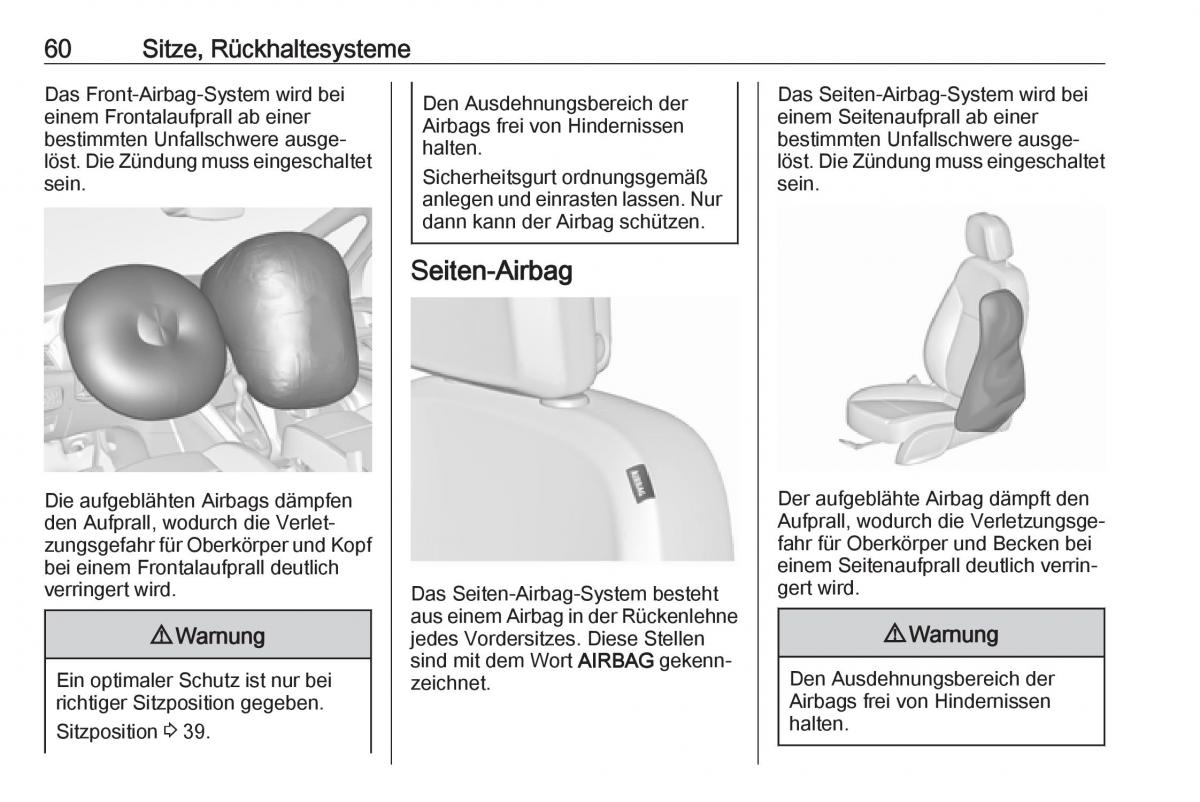 Opel Zafira C FL Handbuch / page 62