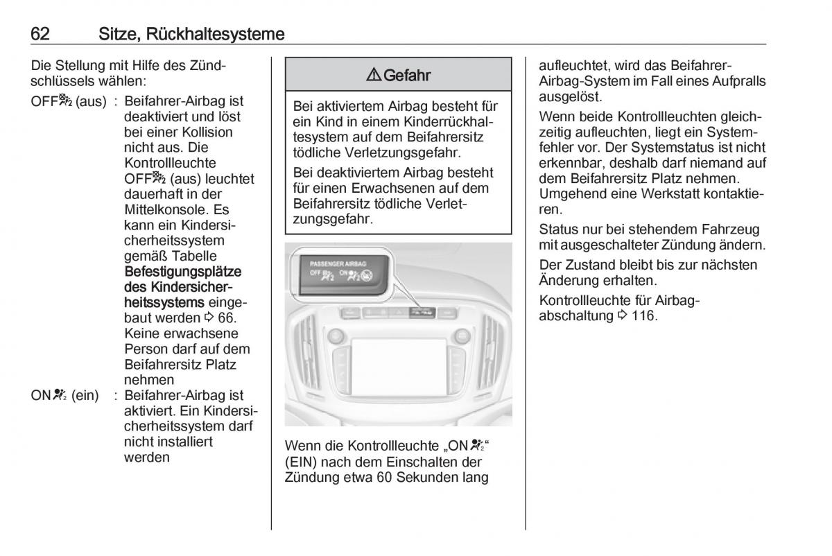 Opel Zafira C FL Handbuch / page 64