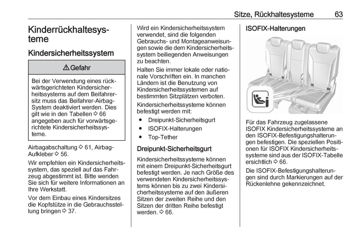 Opel Zafira C FL Handbuch / page 65