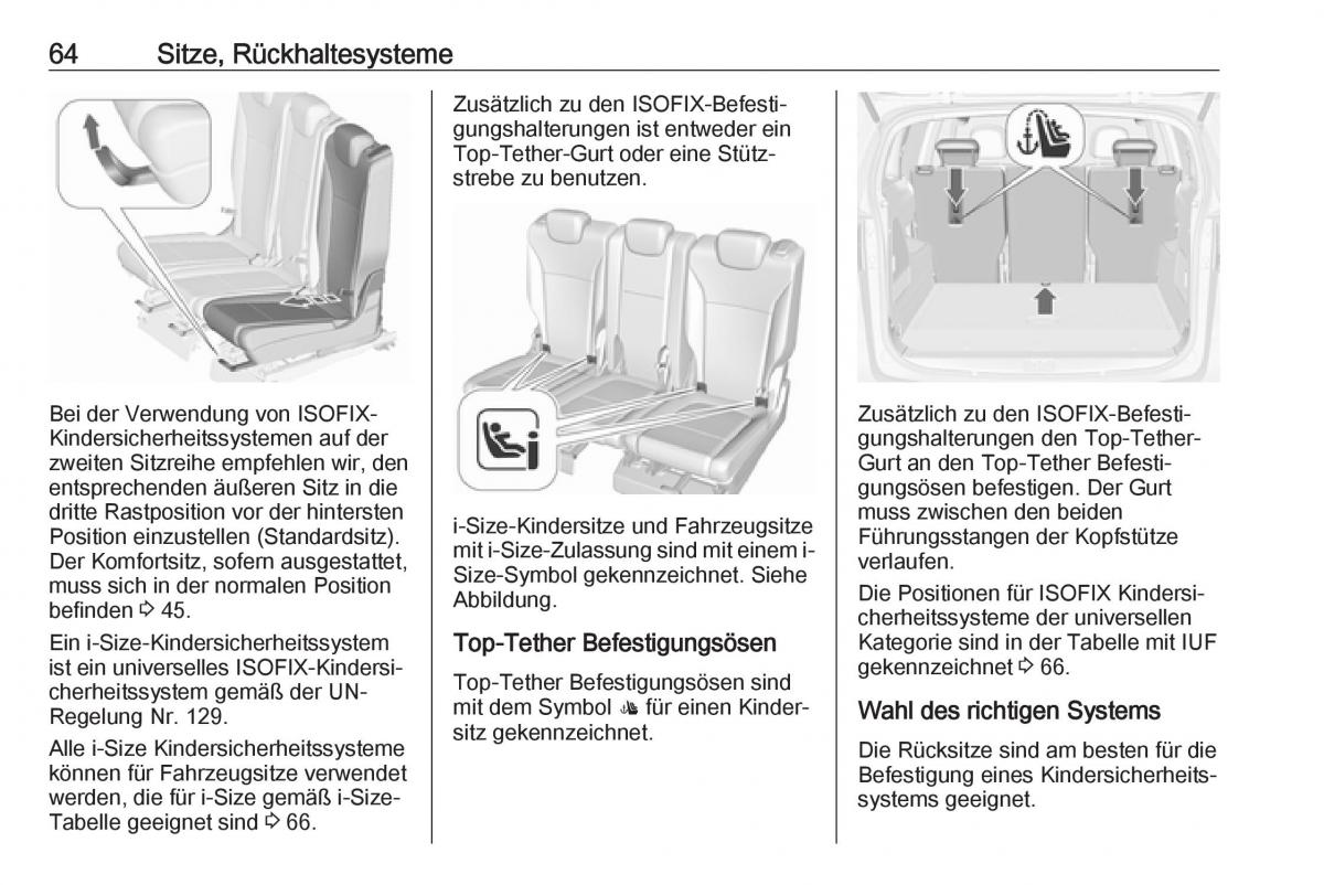 Opel Zafira C FL Handbuch / page 66