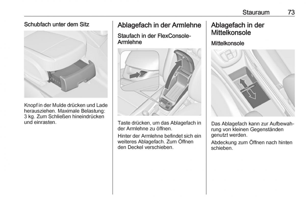 Opel Zafira C FL Handbuch / page 75