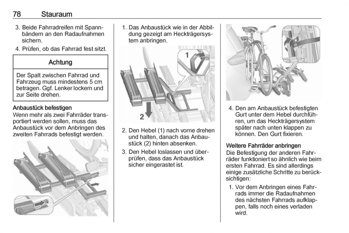 Opel Zafira C FL Handbuch / page 80