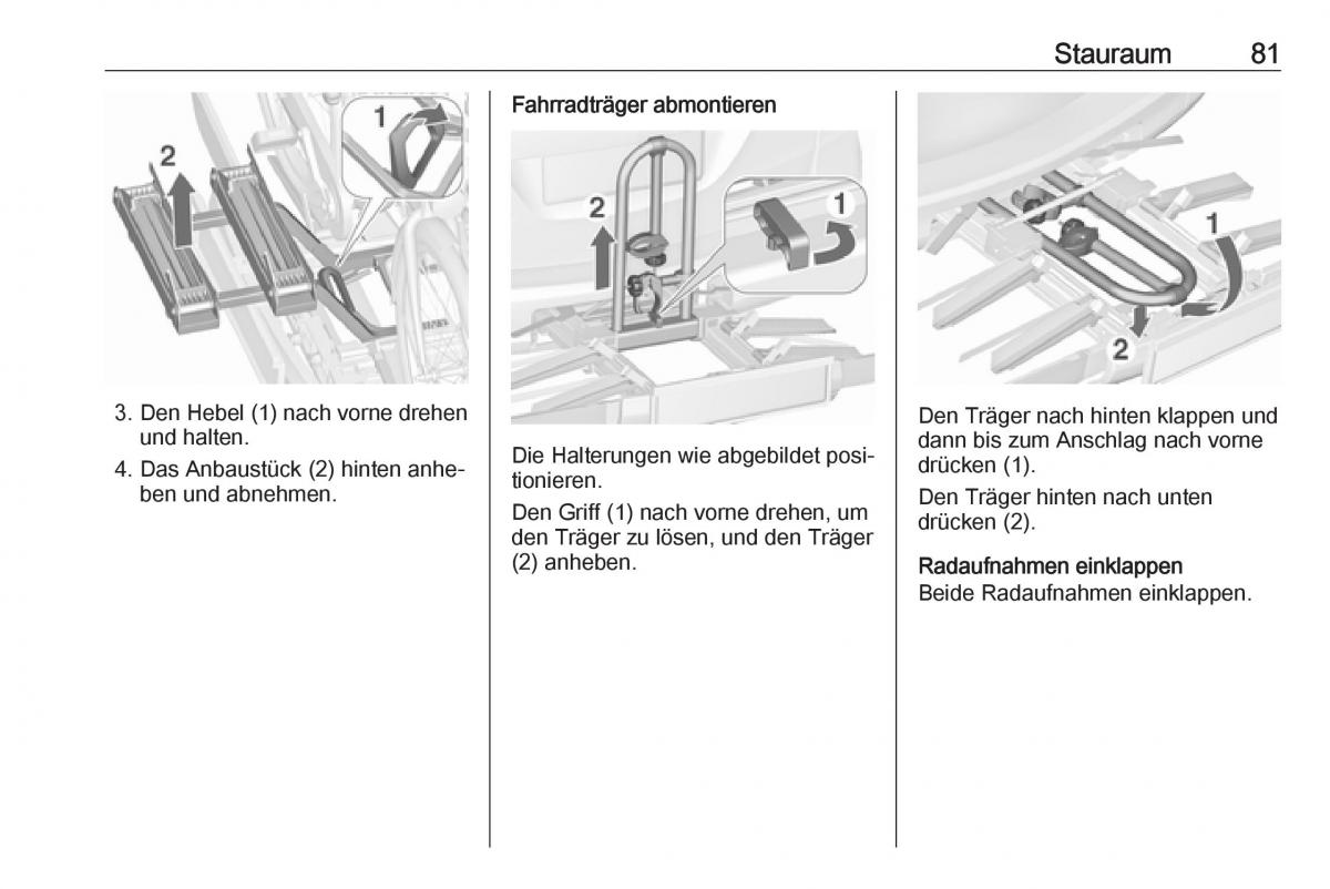 Opel Zafira C FL Handbuch / page 83