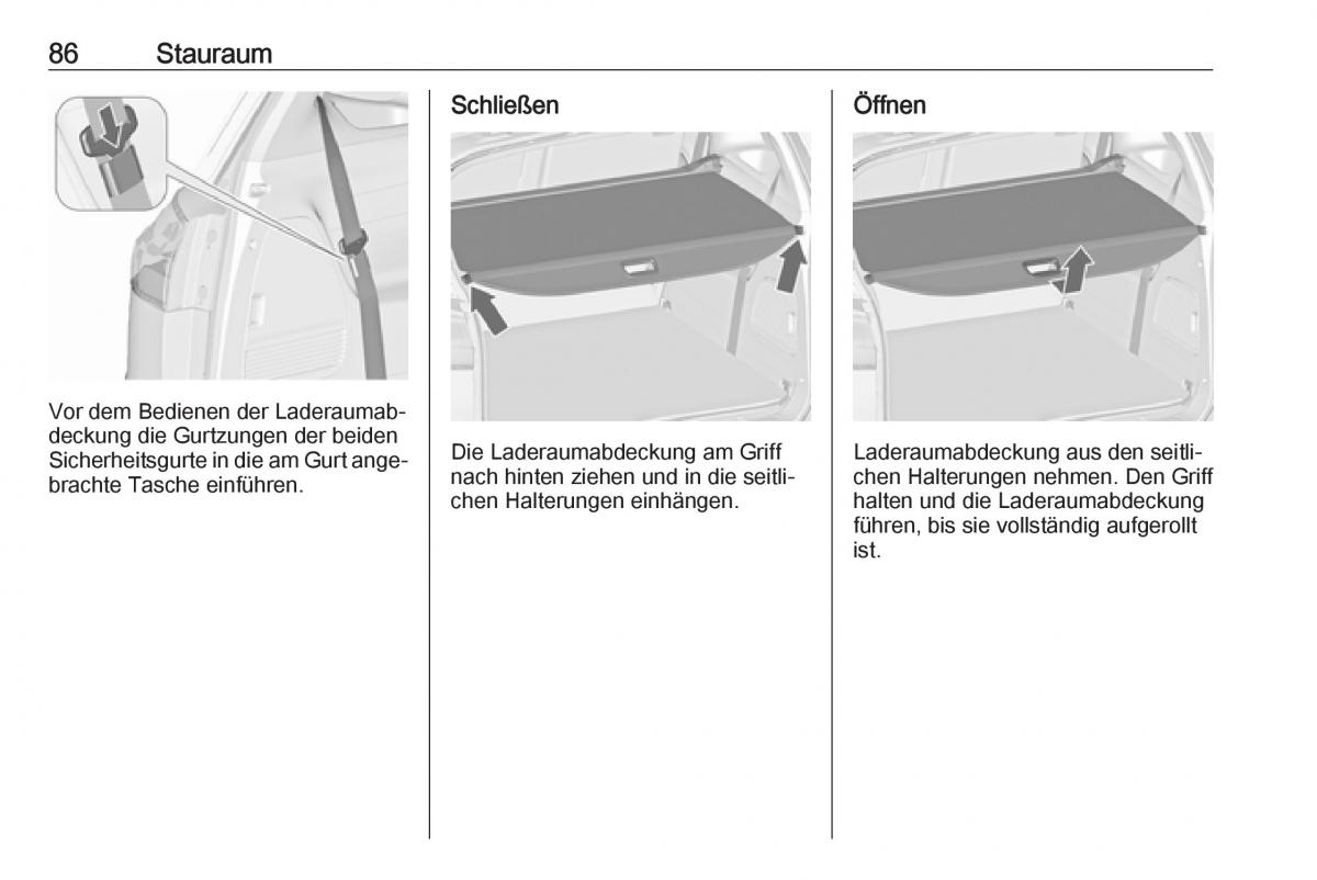 Opel Zafira C FL Handbuch / page 88