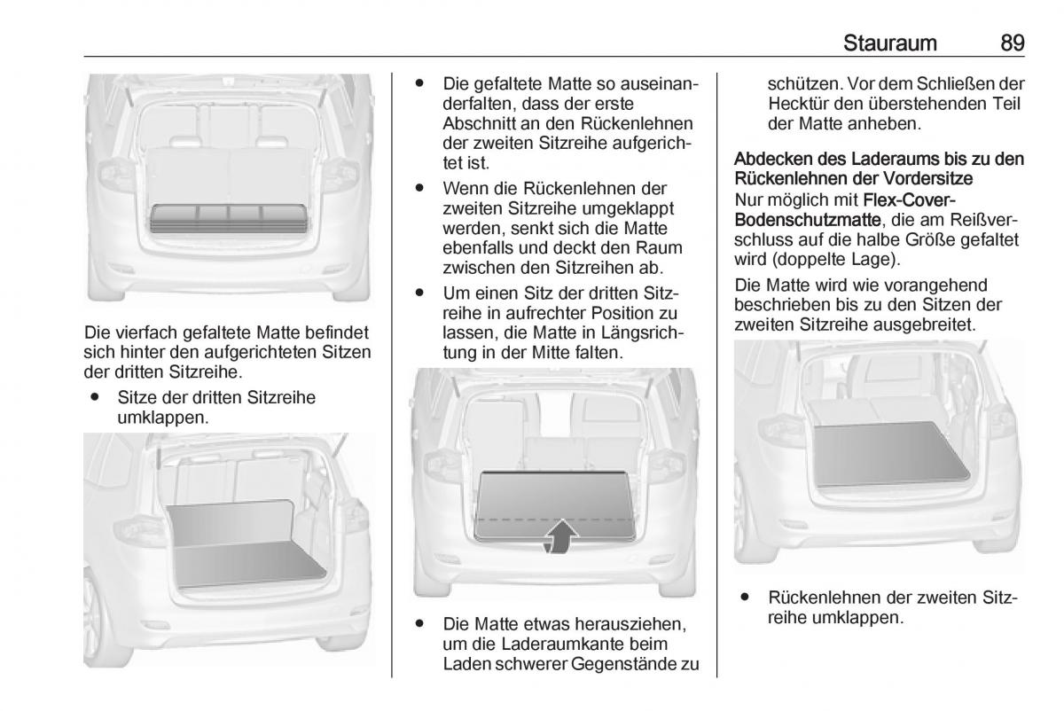 Opel Zafira C FL Handbuch / page 91