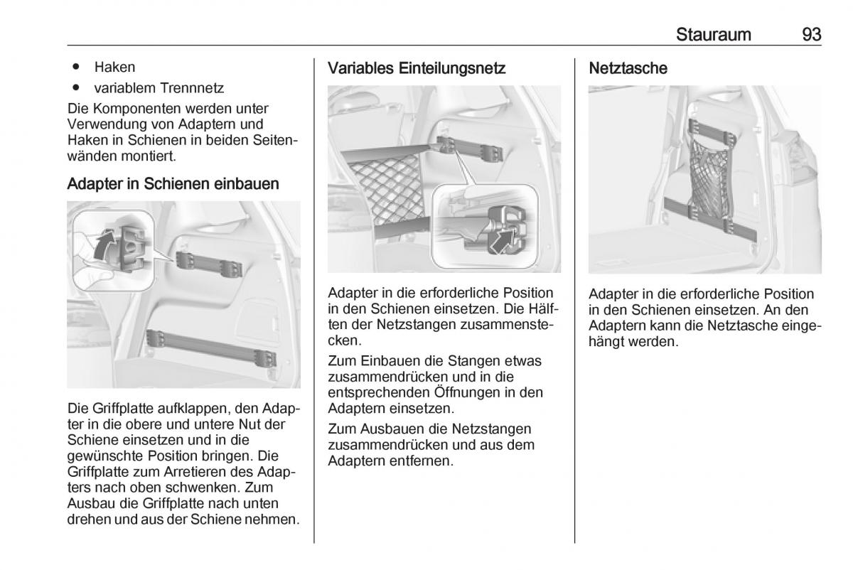 Opel Zafira C FL Handbuch / page 95