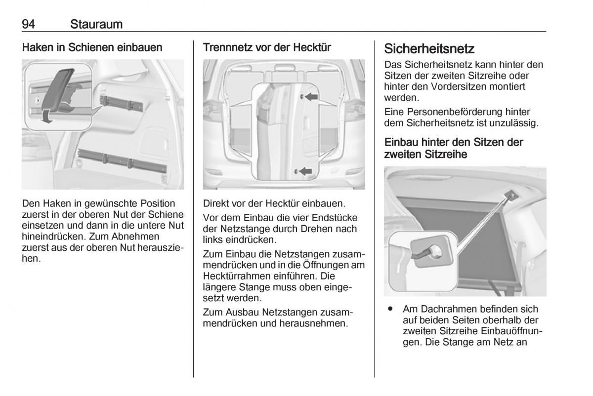 Opel Zafira C FL Handbuch / page 96