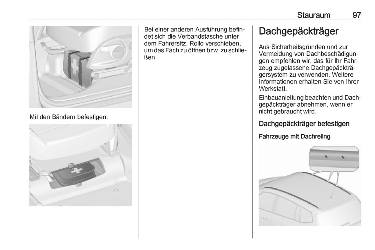 Opel Zafira C FL Handbuch / page 99