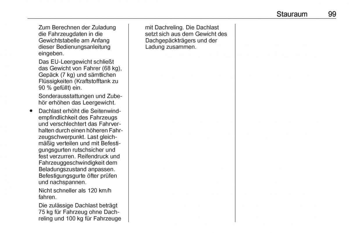 Opel Zafira C FL Handbuch / page 101