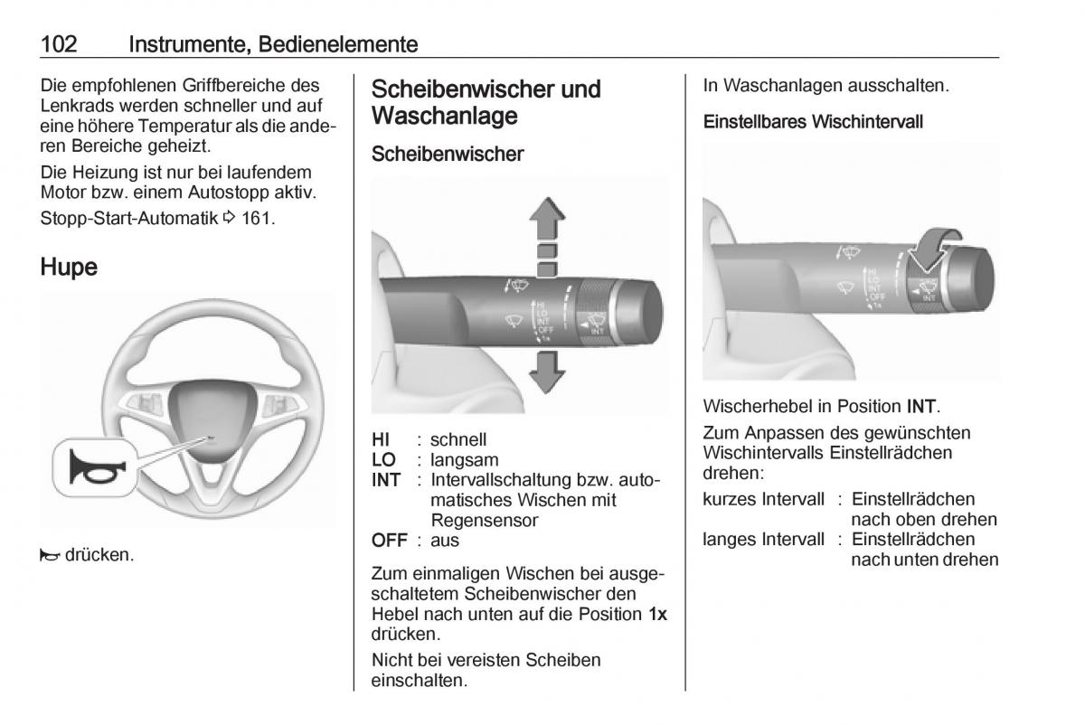 Opel Zafira C FL Handbuch / page 104