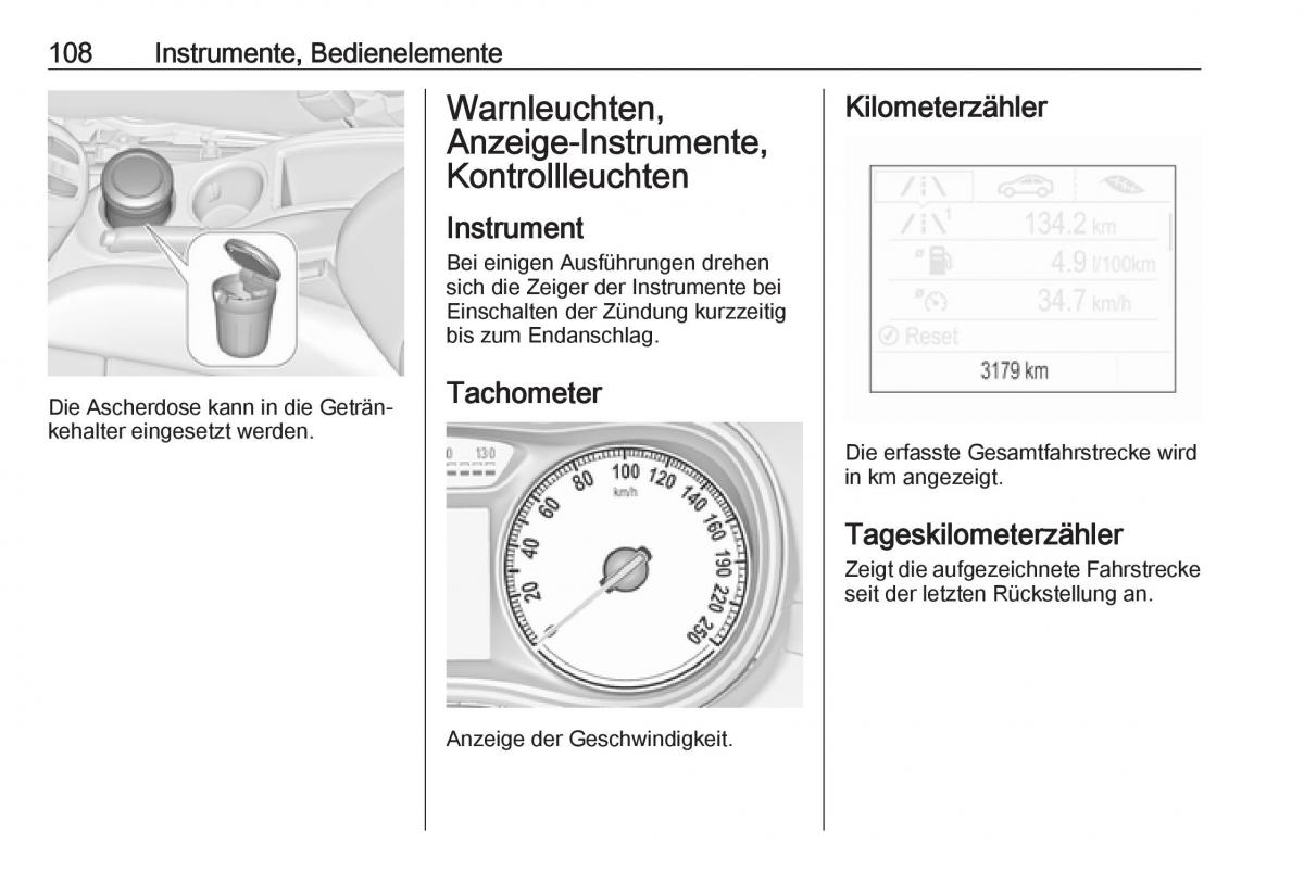 Opel Zafira C FL Handbuch / page 110