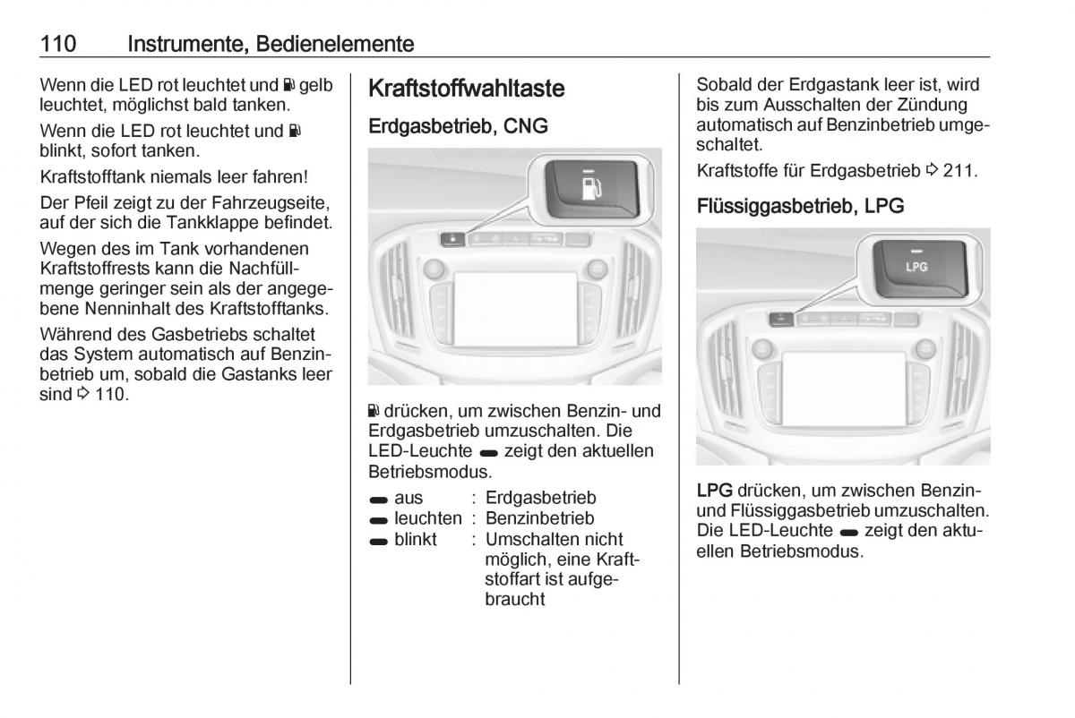 Opel Zafira C FL Handbuch / page 112