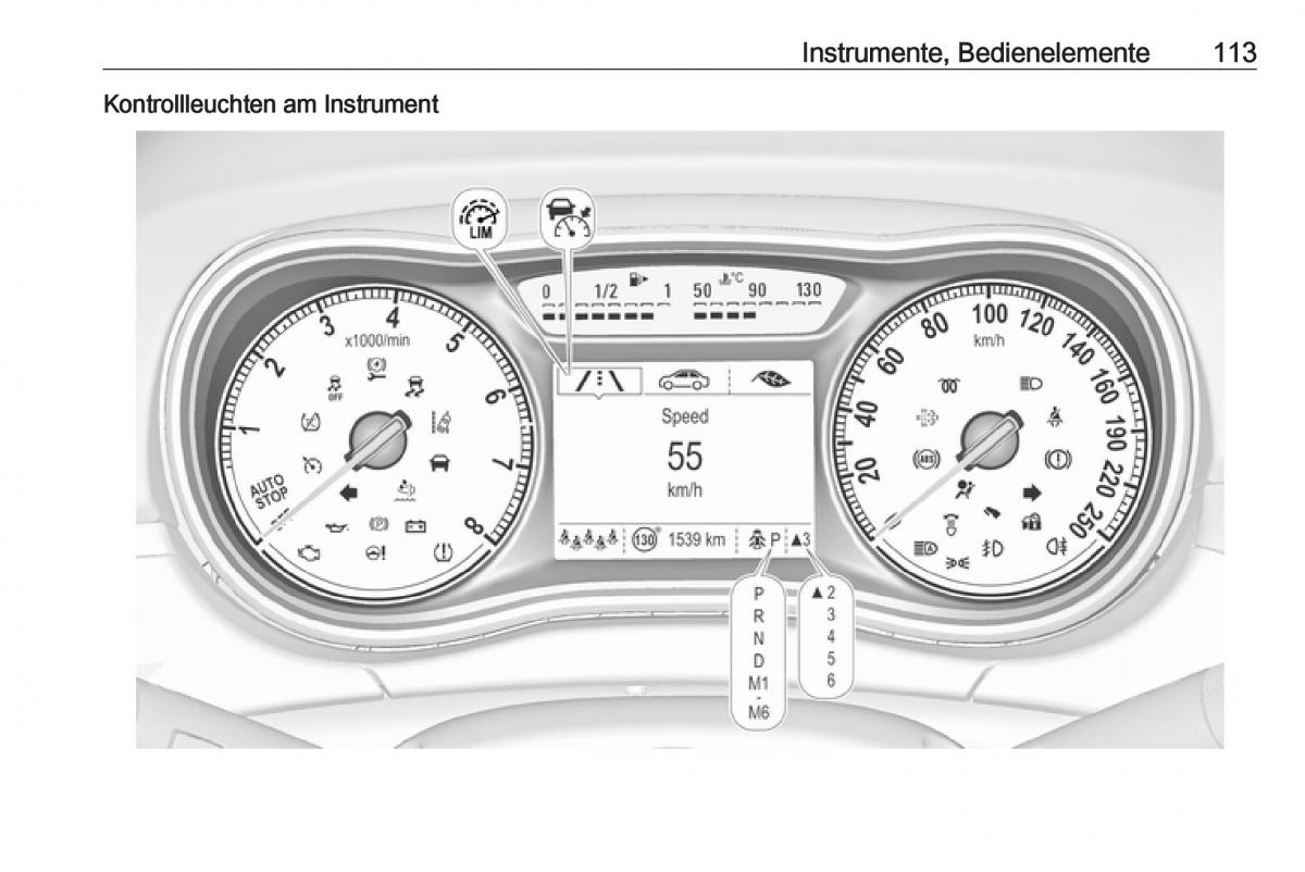 Opel Zafira C FL Handbuch / page 115