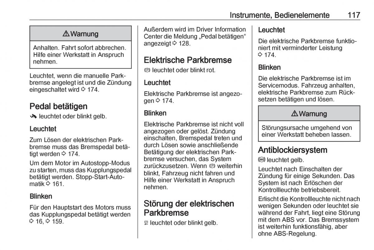 Opel Zafira C FL Handbuch / page 119