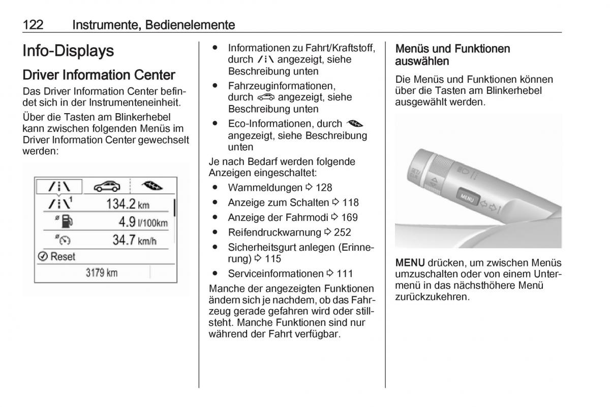 Opel Zafira C FL Handbuch / page 124