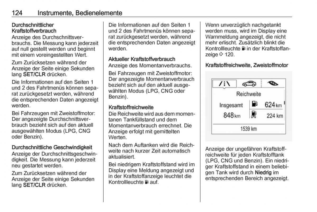 Opel Zafira C FL Handbuch / page 126