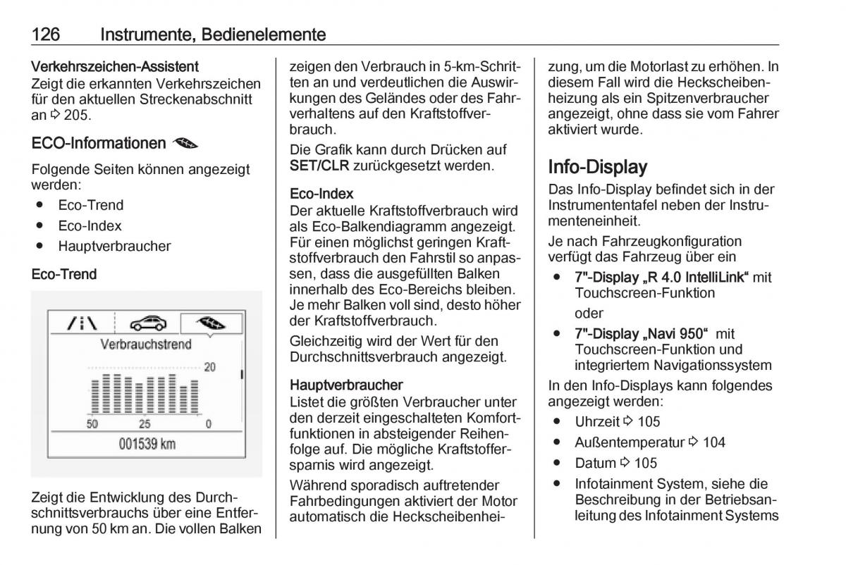 Opel Zafira C FL Handbuch / page 128