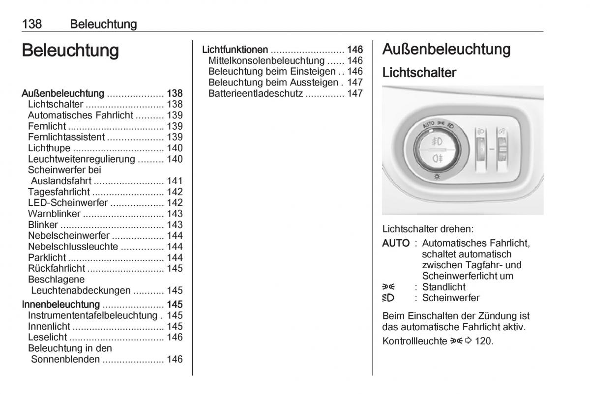 Opel Zafira C FL Handbuch / page 140