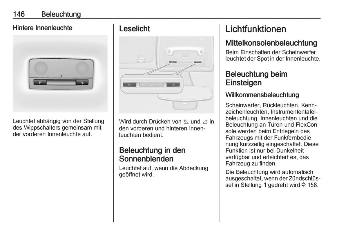 Opel Zafira C FL Handbuch / page 148