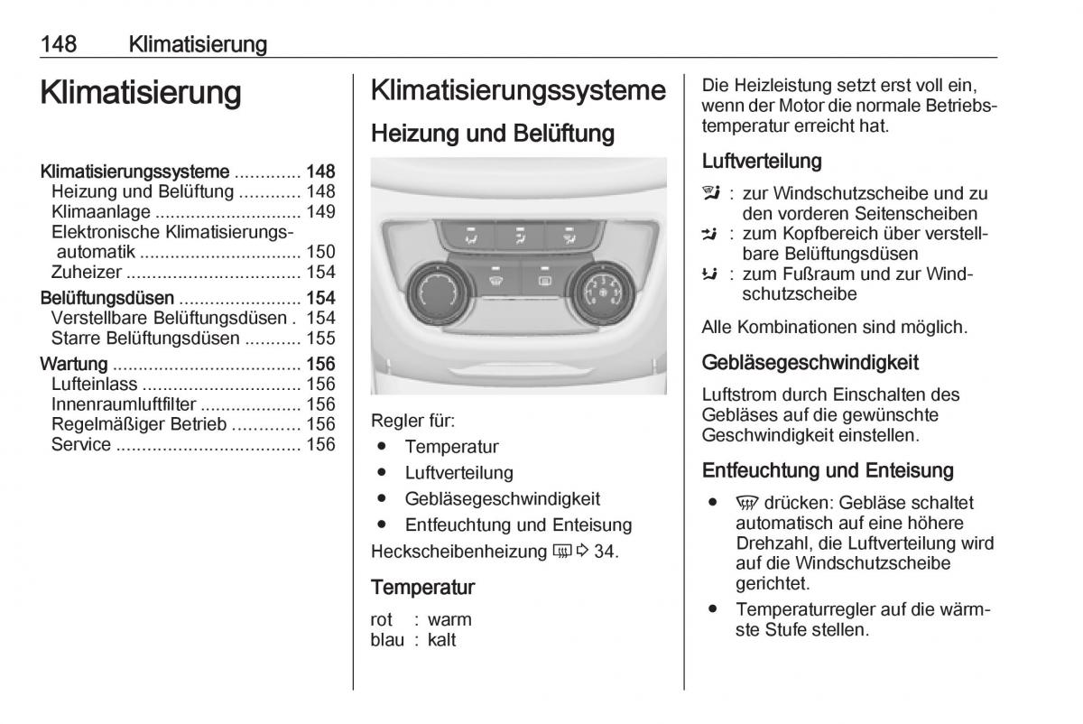 Opel Zafira C FL Handbuch / page 150