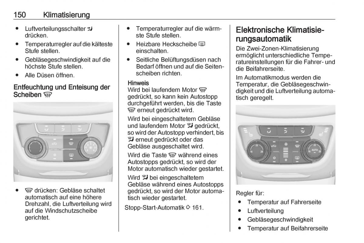 Opel Zafira C FL Handbuch / page 152