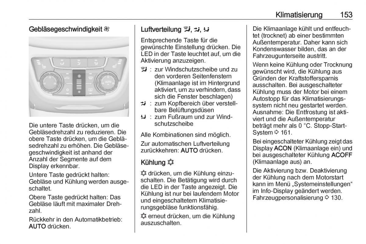 Opel Zafira C FL Handbuch / page 155