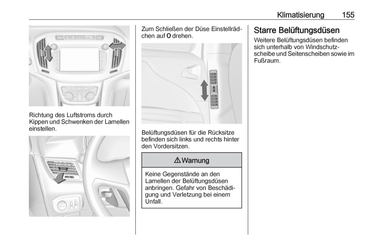 Opel Zafira C FL Handbuch / page 157