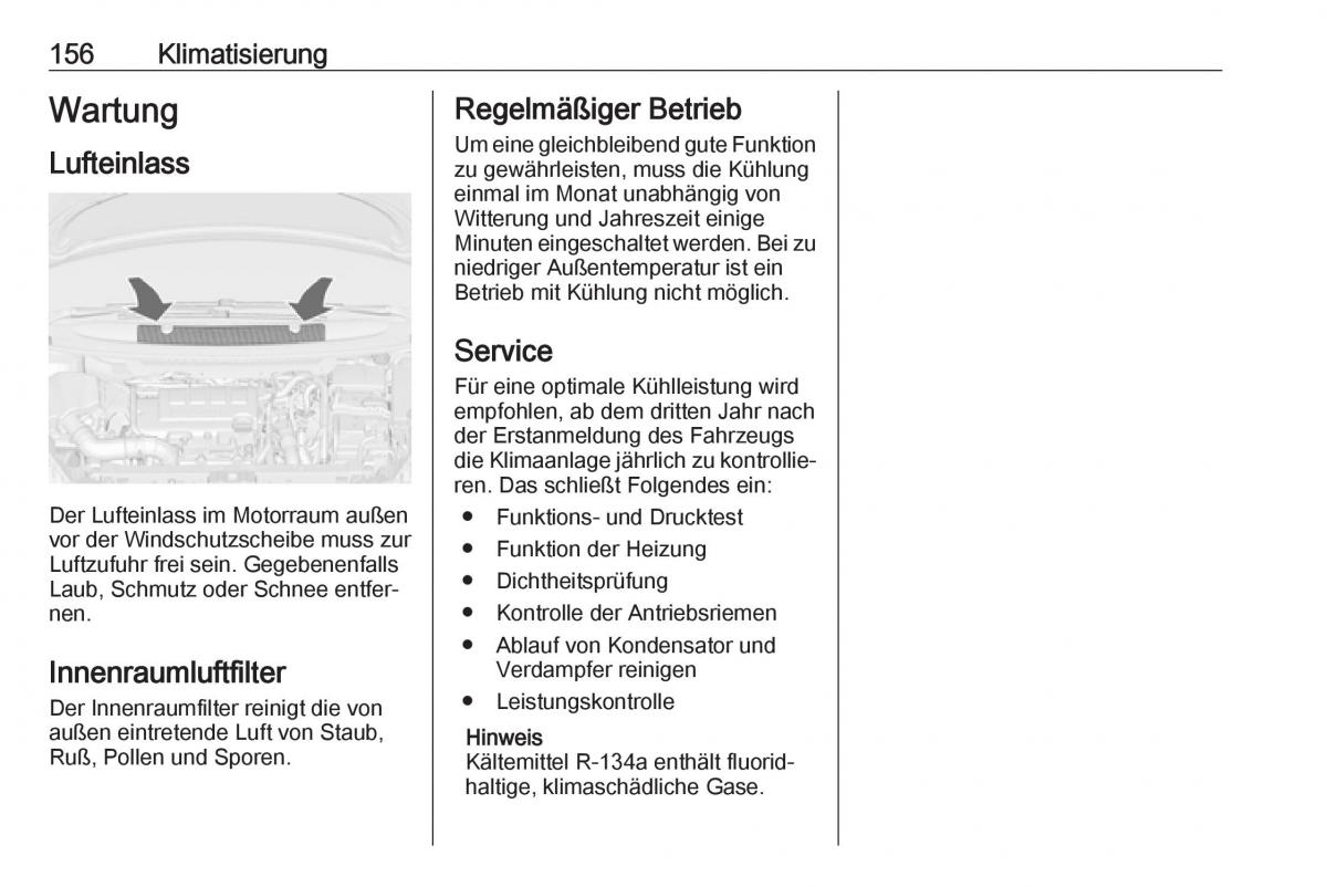 Opel Zafira C FL Handbuch / page 158