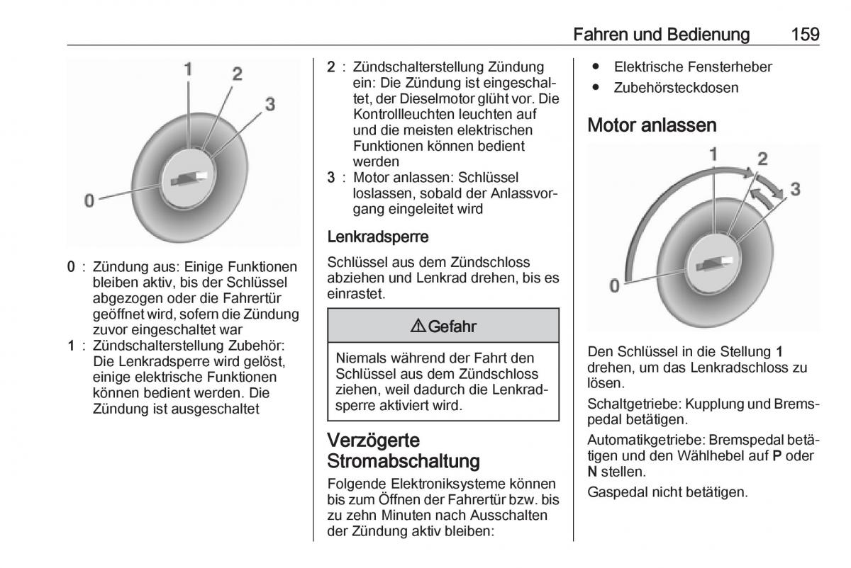 Opel Zafira C FL Handbuch / page 161