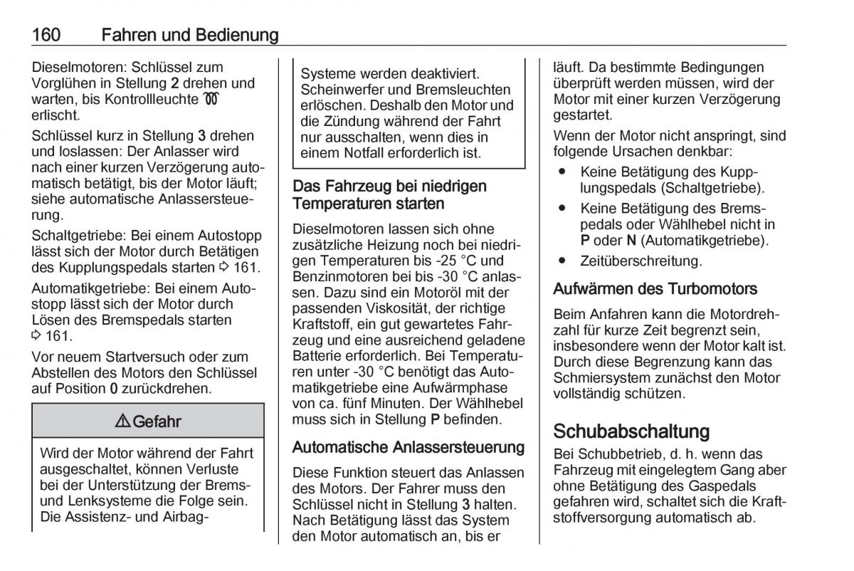 Opel Zafira C FL Handbuch / page 162