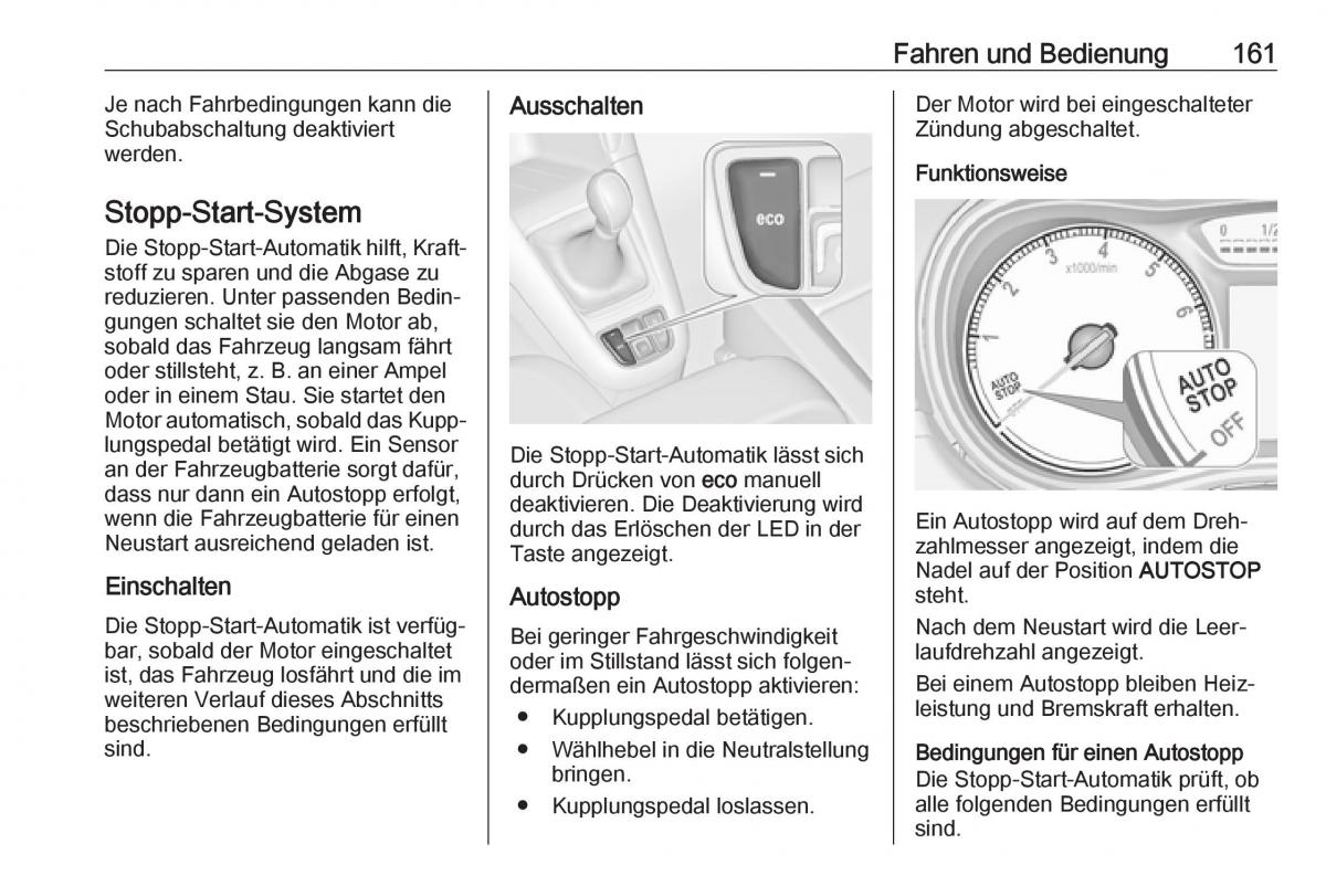 Opel Zafira C FL Handbuch / page 163