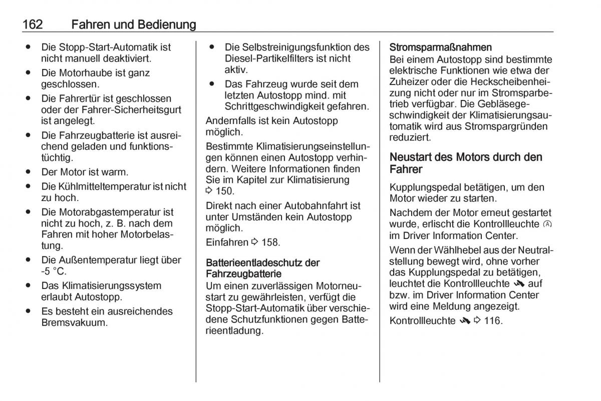 Opel Zafira C FL Handbuch / page 164