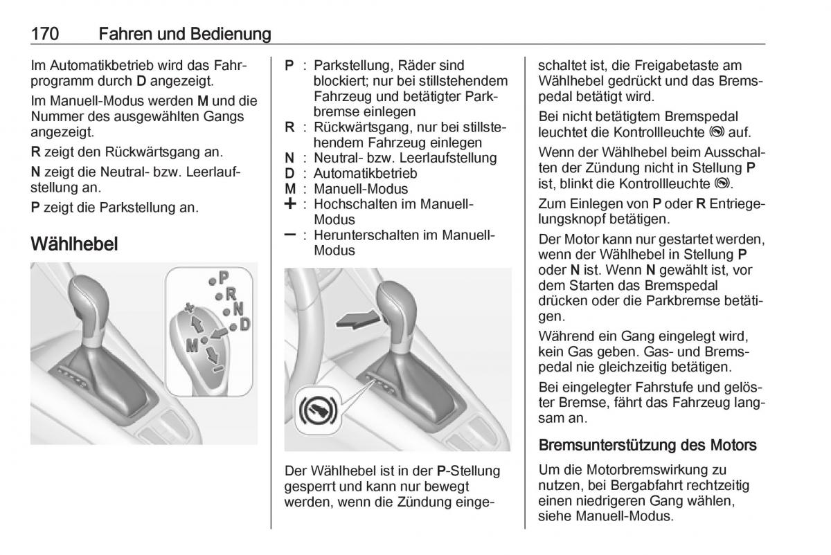 Opel Zafira C FL Handbuch / page 172