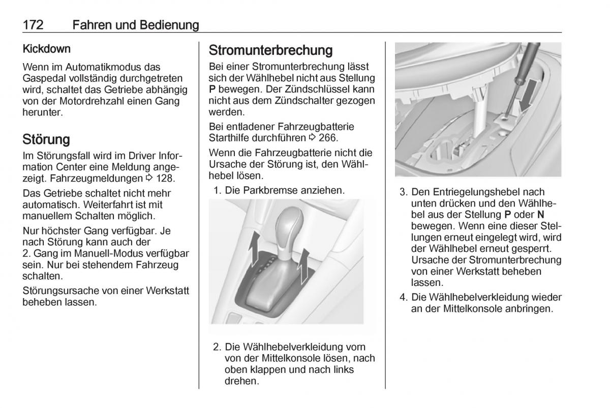 Opel Zafira C FL Handbuch / page 174