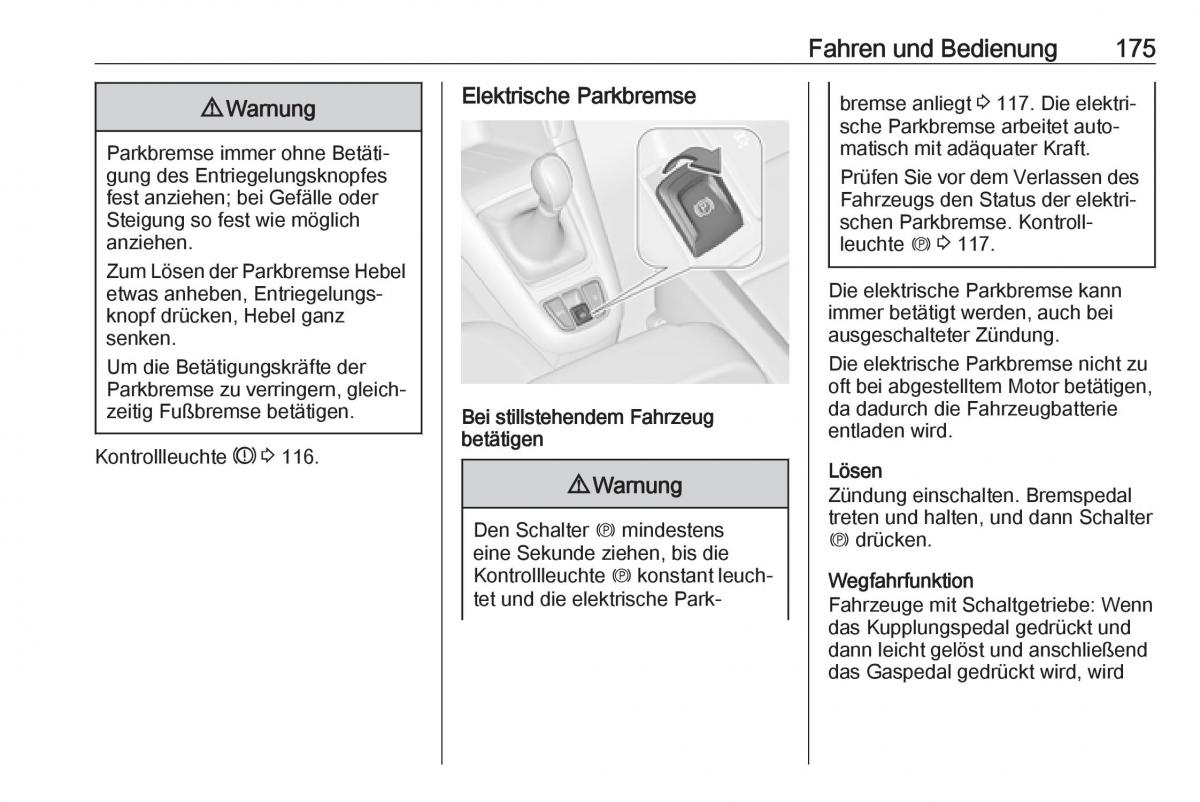 Opel Zafira C FL Handbuch / page 177