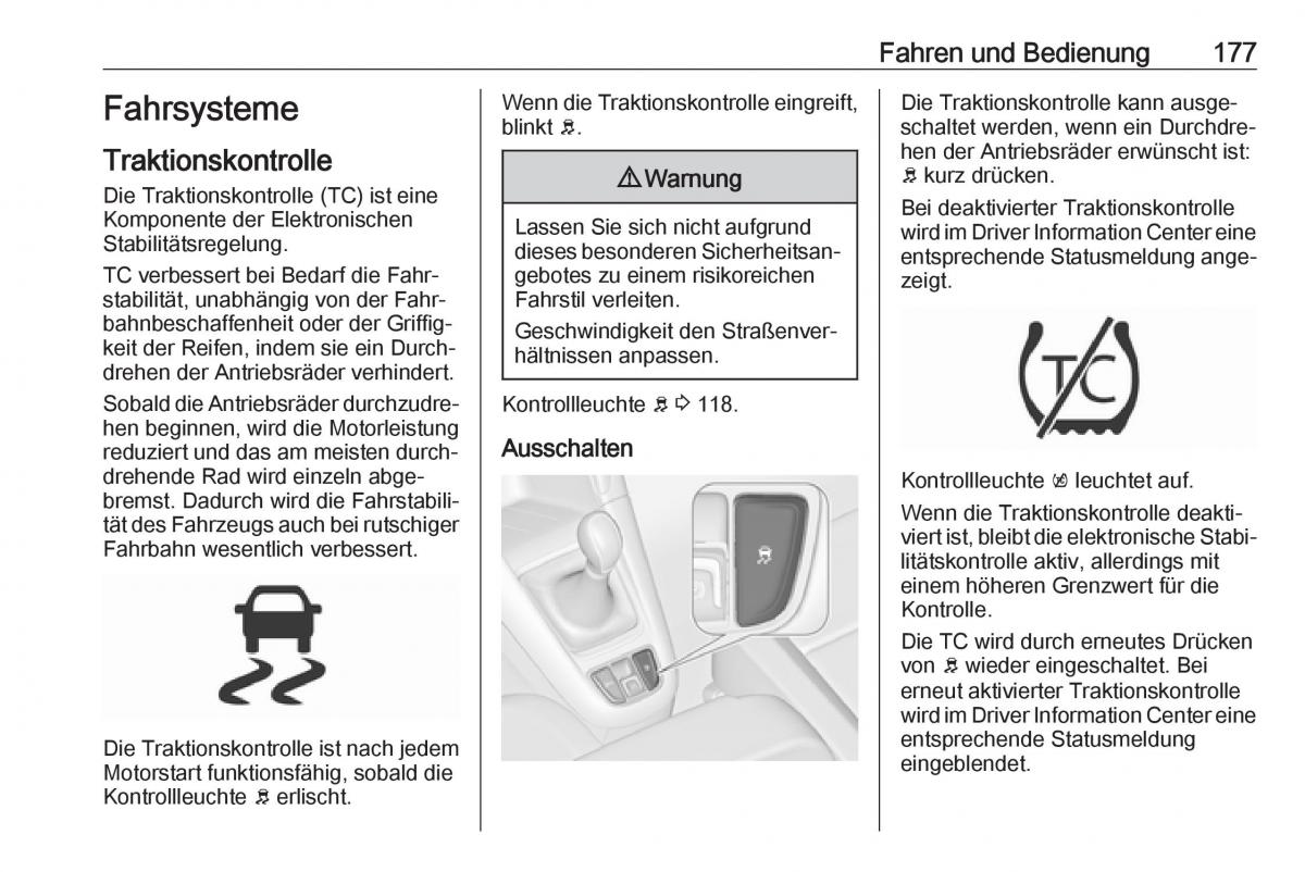 Opel Zafira C FL Handbuch / page 179