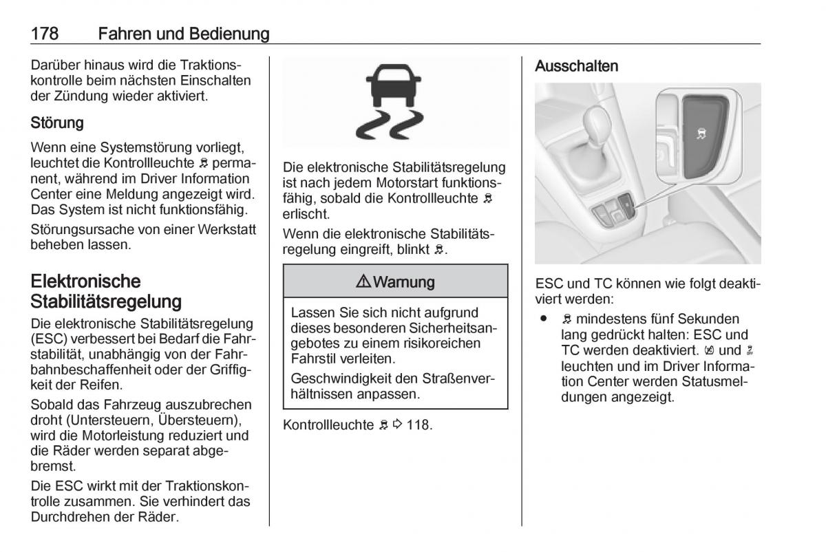 Opel Zafira C FL Handbuch / page 180