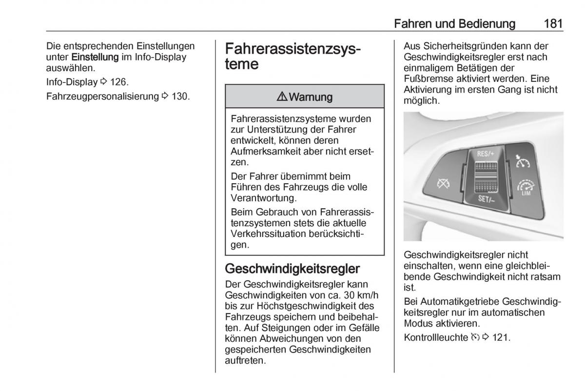 Opel Zafira C FL Handbuch / page 183