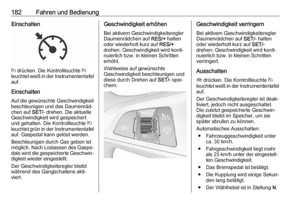 Opel Zafira C FL Handbuch / page 184