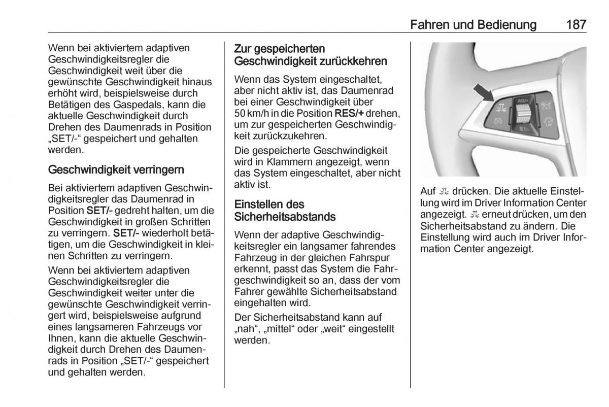 Opel Zafira C FL Handbuch / page 189