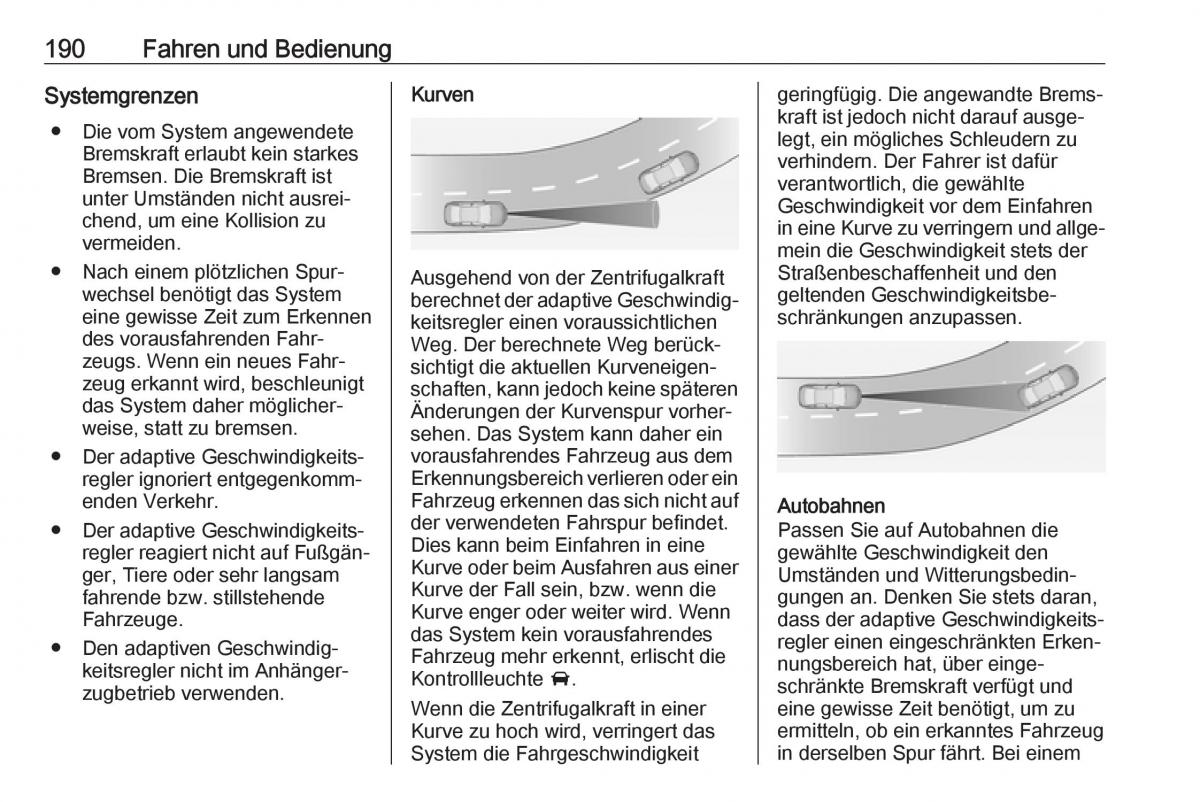 Opel Zafira C FL Handbuch / page 192