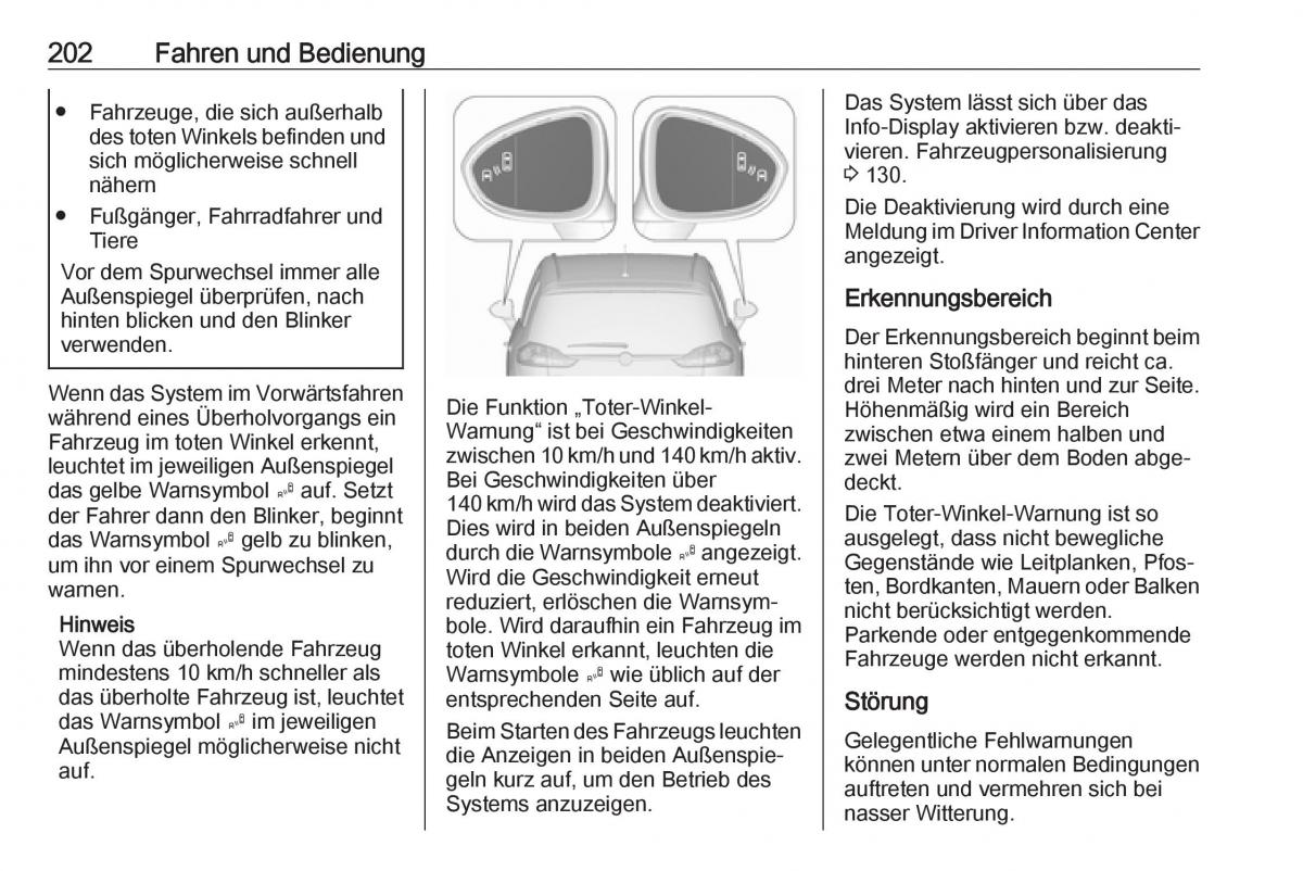 Opel Zafira C FL Handbuch / page 204